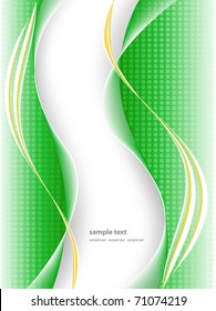 abstract green vector background with copy space