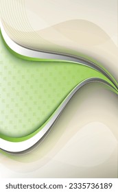 Abstract green vector background, multiple lines