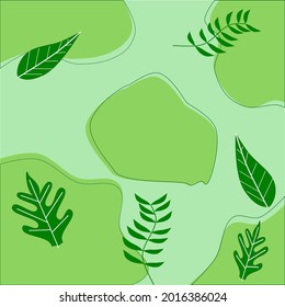 Abstract green vector background with natural theme, leaf illustration, suitable for wallpaper, backdrop, greeting card, etc