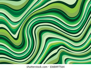 Abstract green vector background or pattern with handsome lines. Green marble ink pattern abstract background