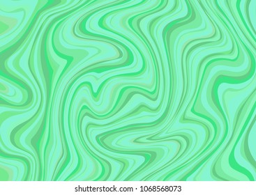 Abstract green vector background or pattern with handsome lines. Green marble ink pattern abstract background