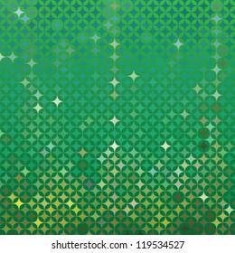 abstract green vector detailed background with colorful elements, that look like stars or emeralds