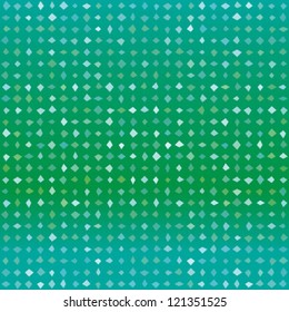 abstract green vector detailed background with colorful elements, that look like diamonds or squares in random shades of green, seamless pattern