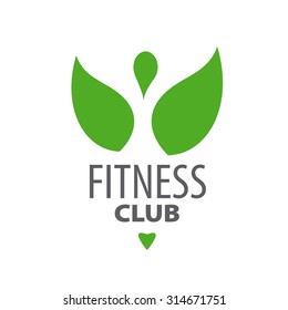 Abstract Green Vector Logo For Fitness Club