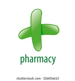 abstract green vector logo for pharmacies