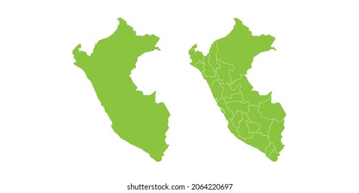 Abstract green vector set couple purple of map Peru