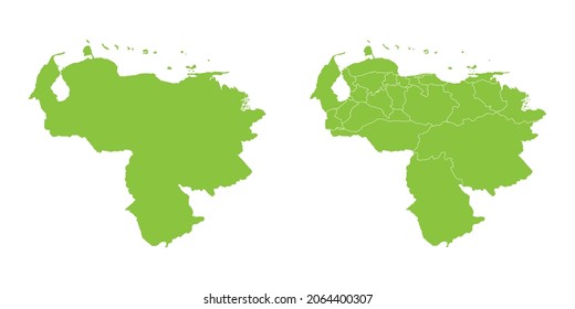 Resumen vector verde conjunto par púrpura del mapa Venezuela