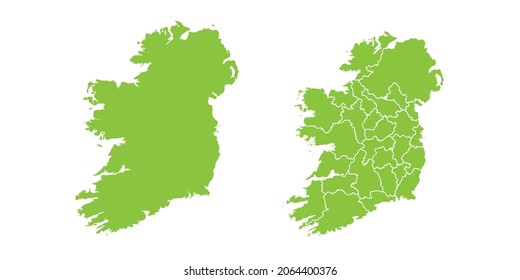Abstract green vector set couple purple of map Ireland
