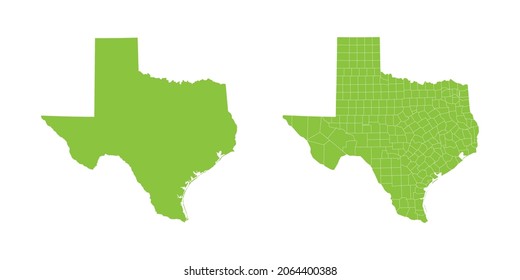 Abstract green vector set couple purple of map Texas