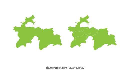 Abstract green vector set couple purple of map Tajikistan