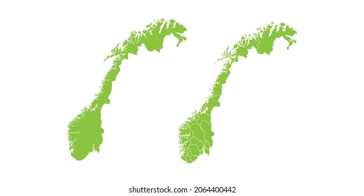 Abstract green vector set couple purple of map Norway