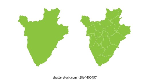 Abstract green vector set couple purple of map Burundi