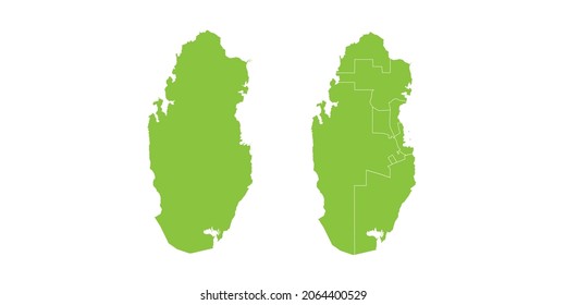 Abstract green vector set couple purple of map Qatar