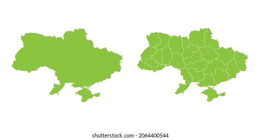 Abstract green vector set couple purple of map Ukraine