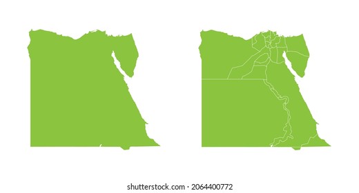 Abstract green vector set couple purple of map Egypt