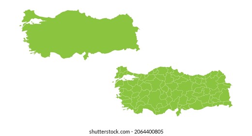 Abstract green vector set couple purple of map Turkey