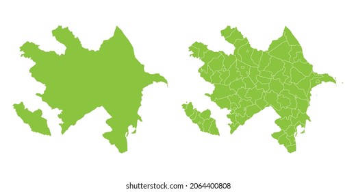 Abstract green vector set couple purple of map Azerbaijan