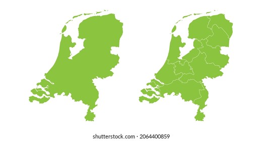 Abstract green vector set couple purple of map Netherland