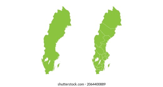 Abstract green vector set couple purple of map Sweden