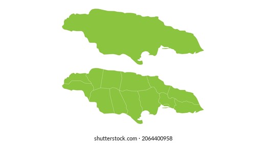 Abstract green vector set couple purple of map Jamaica