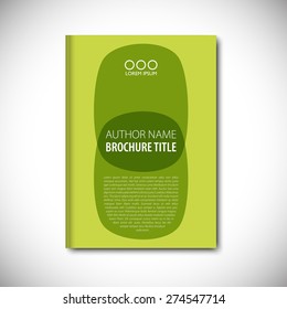 Abstract Green Vector Template Layout For Brochure, Flyer, Booklet, Cover.
