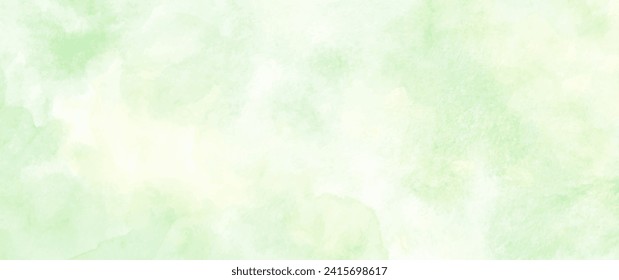 Abstract green vector watercolor texture background. Spring background. Summer illustration.