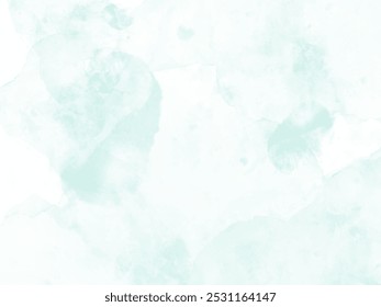 Abstract green vector watercolor texture background. Soft green watercolor stain.  Summer illustration.