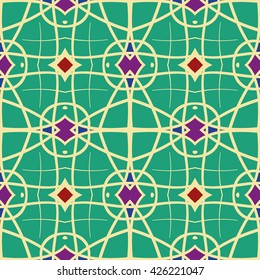 Abstract green vintage pattern. Good for tiles, printing on paper and fabric.