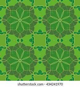 Abstract green vintage pattern. Good for tiles, printing on paper and fabric.