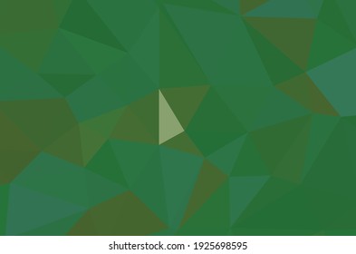 Abstract green vivid wallpaper mosaic background. Geometric triangle 