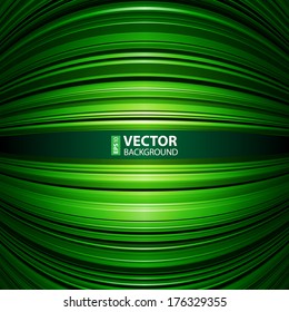 Abstract green warped stripes background. RGB EPS 10 vector illustration