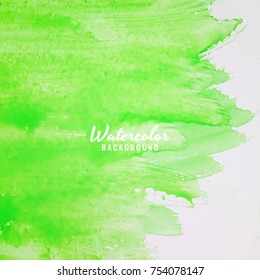 Abstract green watercolor background