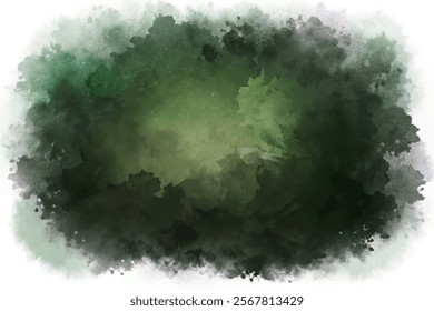 Abstract green watercolor background, soft texture, artistic design, nature-inspired, versatile for various projects.