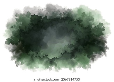 Abstract green watercolor background, soft texture, artistic design, nature-inspired, suitable for creative projects.