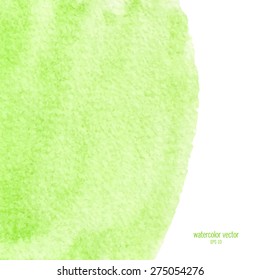 Abstract green watercolor background vector.