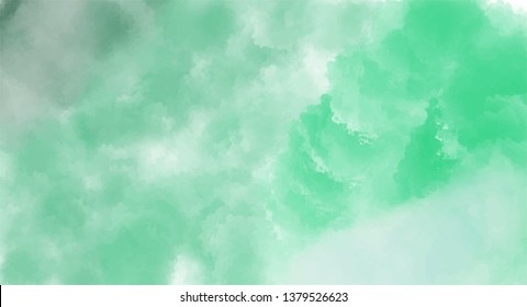 Abstract green watercolor background for your design, watercolor background concept, vector.
