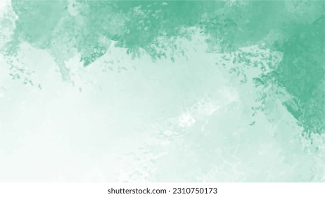 Abstract green watercolor background.Hand painted watercolor. vector