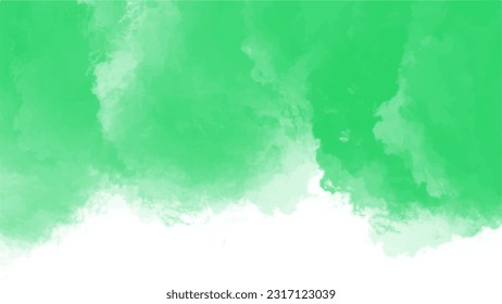 Abstract green watercolor background.Hand painted watercolor. vector