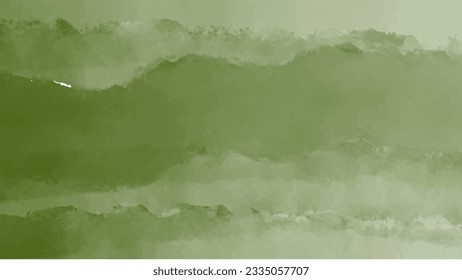 Abstract green watercolor background.Hand painted watercolor. vector