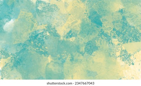 Abstract green watercolor background.Hand painted watercolor. vector