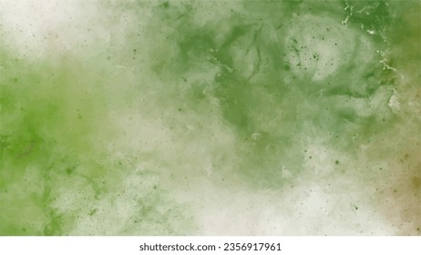 Abstract green watercolor background.Hand painted watercolor. vector