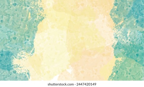 Abstract green watercolor background.Hand painted watercolor. vector