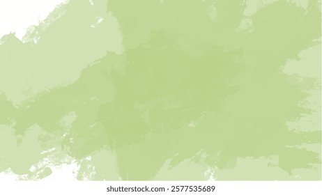 Abstract green watercolor background.Hand painted watercolor. vector