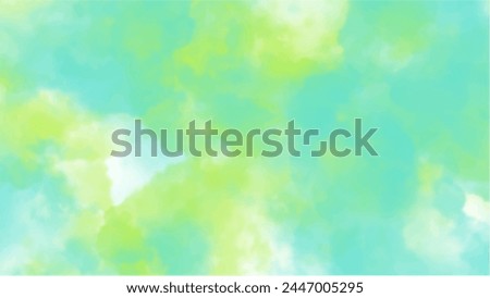 Abstract green watercolor background.Hand painted watercolor. vector