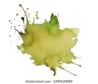 Abstrakte grüne Aquarell Pinselstrich Texturierte Hintergrund-Vektorgrafik 