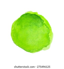 Abstract Green Watercolor Circle Background