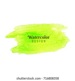 Abstract green watercolor design background