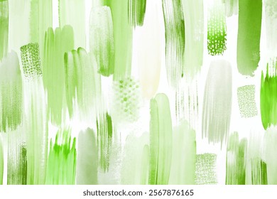 Abstract green watercolor design, textured brush strokes, vibrant shades, artistic background, modern decor, nature-inspired elements.