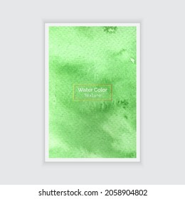 Abstract Green watercolor texture background and pro vector illustration