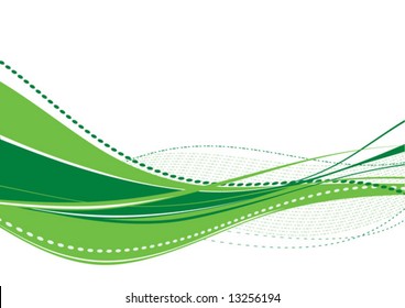 Abstract green wave